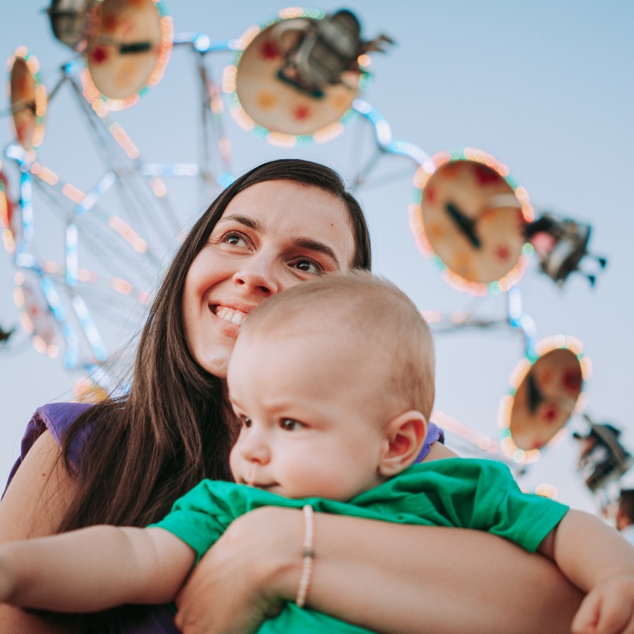lady with baby