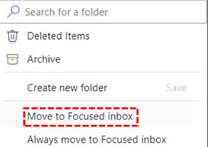 move messages to focused